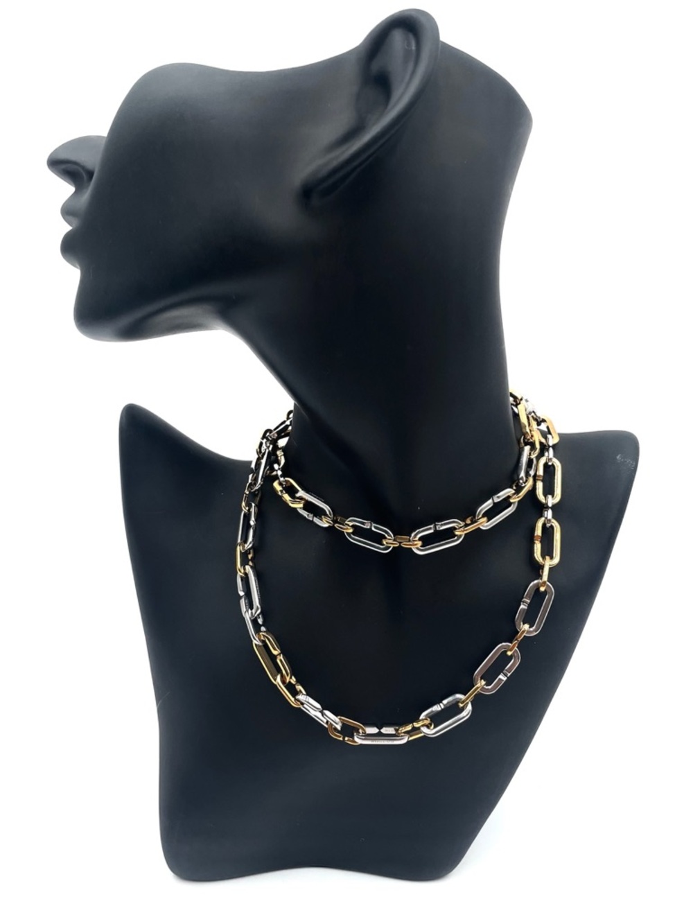 Flourishan Loop White & Yellow Gold Necklace